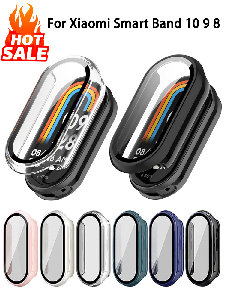 Watches Not Smartwatch - Xiaomi Mi Band 10/9/8用 強化ガラス+PCケース 耐衝撃