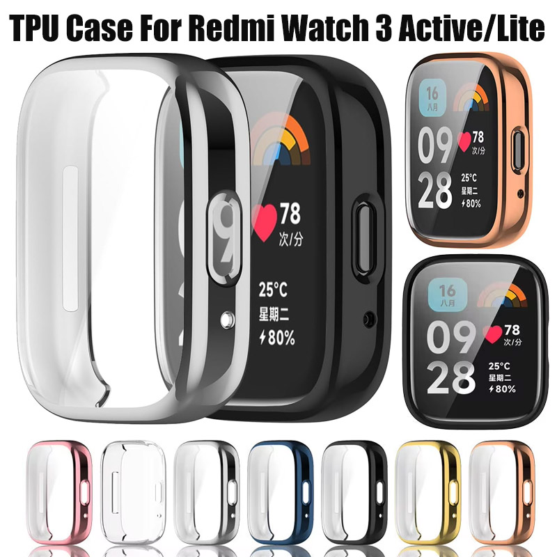 Smartwatch Redmi Watches - Xiaomi Redmi Watch 3 Active/3 Lite用TPU製スクリーンプロテクターカバー。Redmi