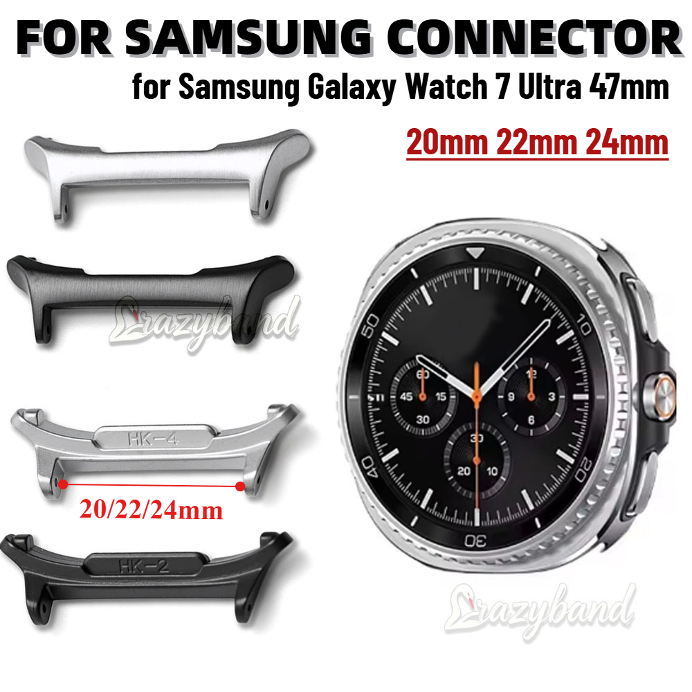 Leather Watch Strap - 1 ペアのステンレス鋼コネクタ Samsung Galaxy Watch 7