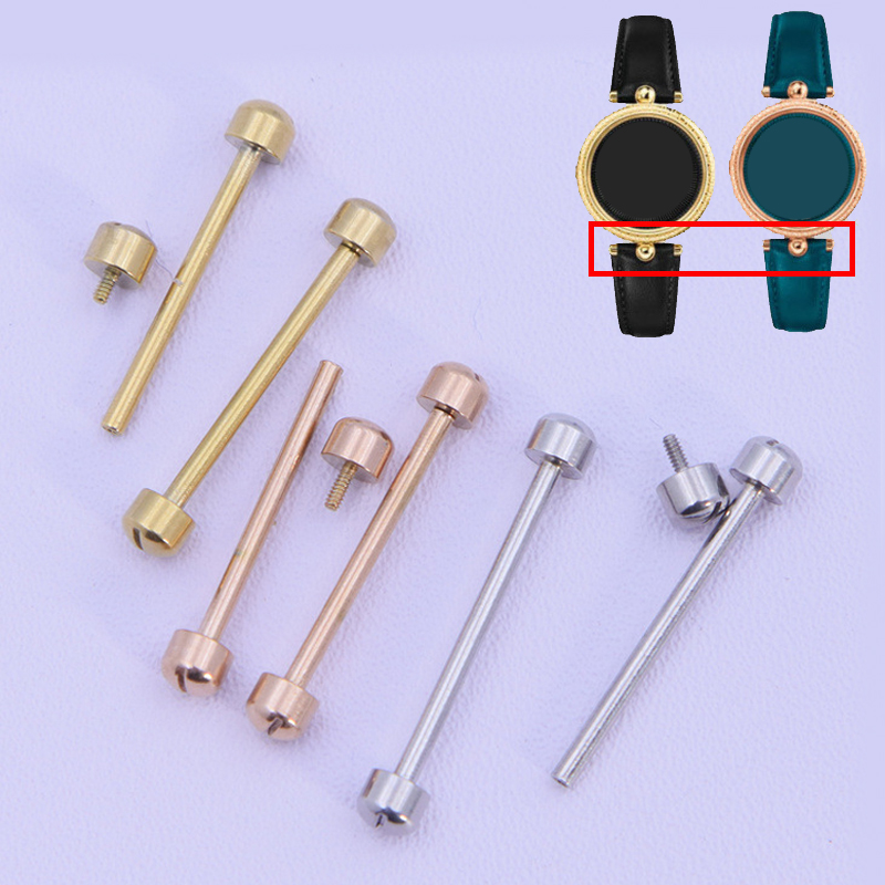 Leather Watch Strap - 時計ネジチューブロッドスプリングバー、革時計バンド用ねじ込み式時計ラグステムリンクキット、14、16、18、20、22mmブレスレット修理ツール