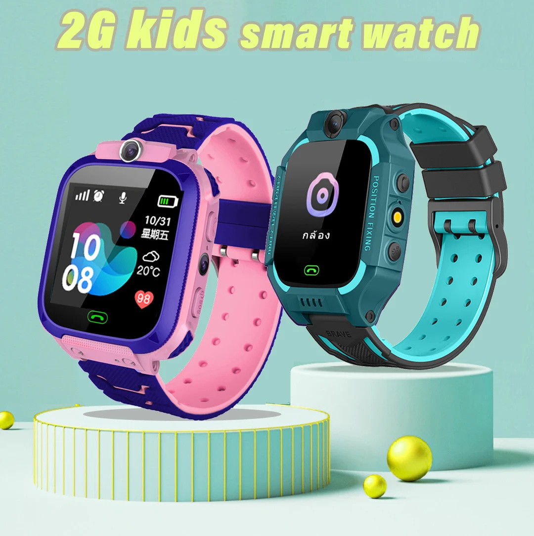 Smartwatch Watches Digital - 子供向けのコネクテッドウォッチq12,防水,2g,sos,通話,lbs,位置,リモートカメラ,男の子と女の子向け,ファッション,時計,ギフト