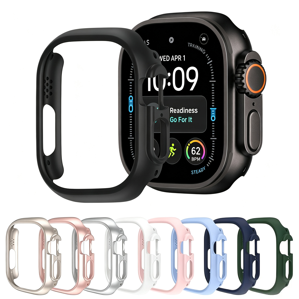 Smartwatch Apple Watches For Men - Apple Watch Ultra 2、3、4、49mm用カバーケース。中空構造のハードPCバンパーシェルで、iWatch Series Ultra