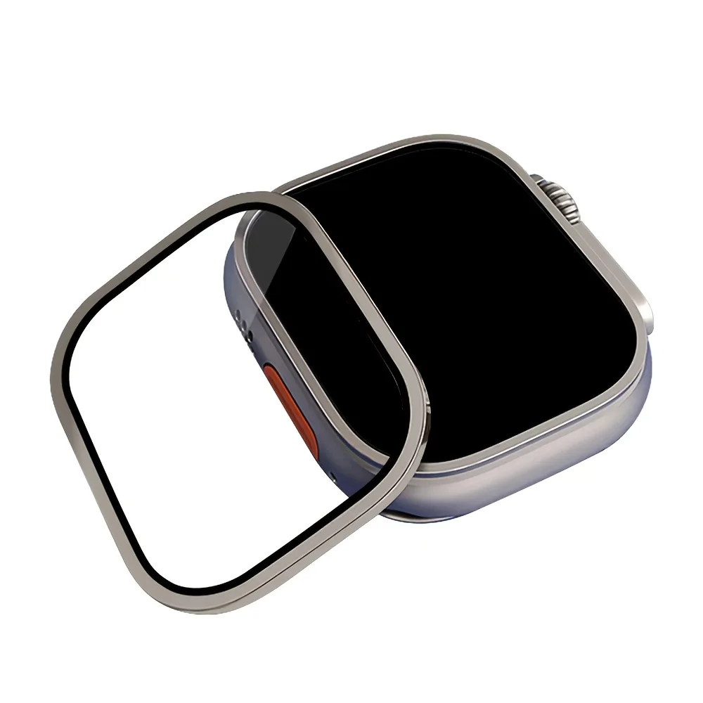Smartwatch Apple Watches For Men - 強化ガラスフィルム Apple Watch ウルトラ 49 ミリメートルチタン合金フレームアンチスクラッチフィルムシリーズウルトラ