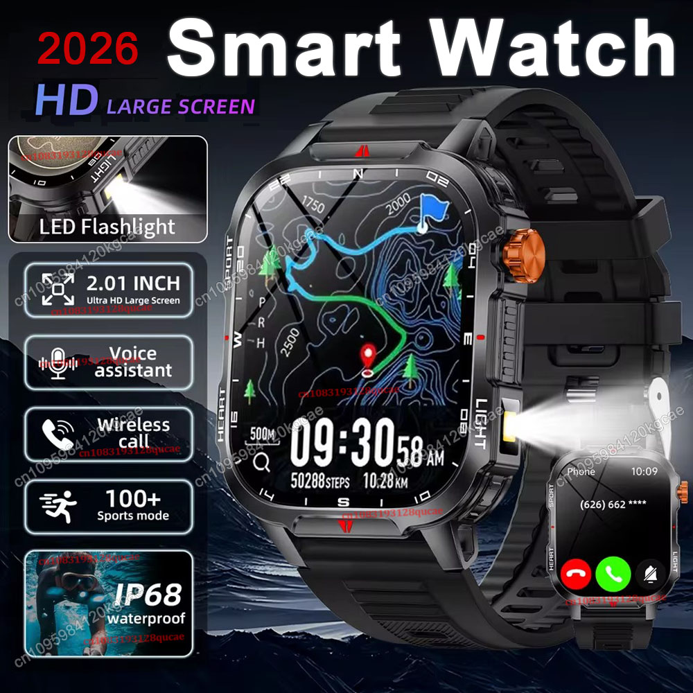 2026 新しい頑丈な軍事 GPS スマートウォッチ男性 B - Smartwatch Rugged Watches For Men のレビューと価格