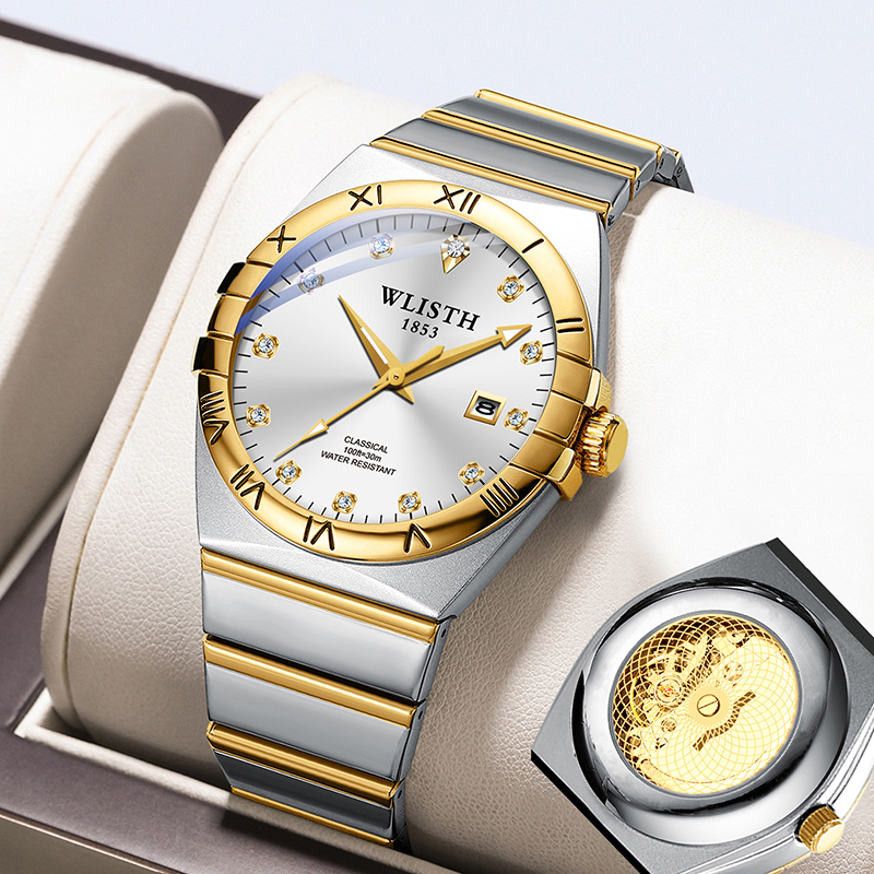 高級男性腕時計クォーツビジネス腕時計ステンレス鋼機械式男性フ - Smartwatch Watches Gift For Men のレビューと価格