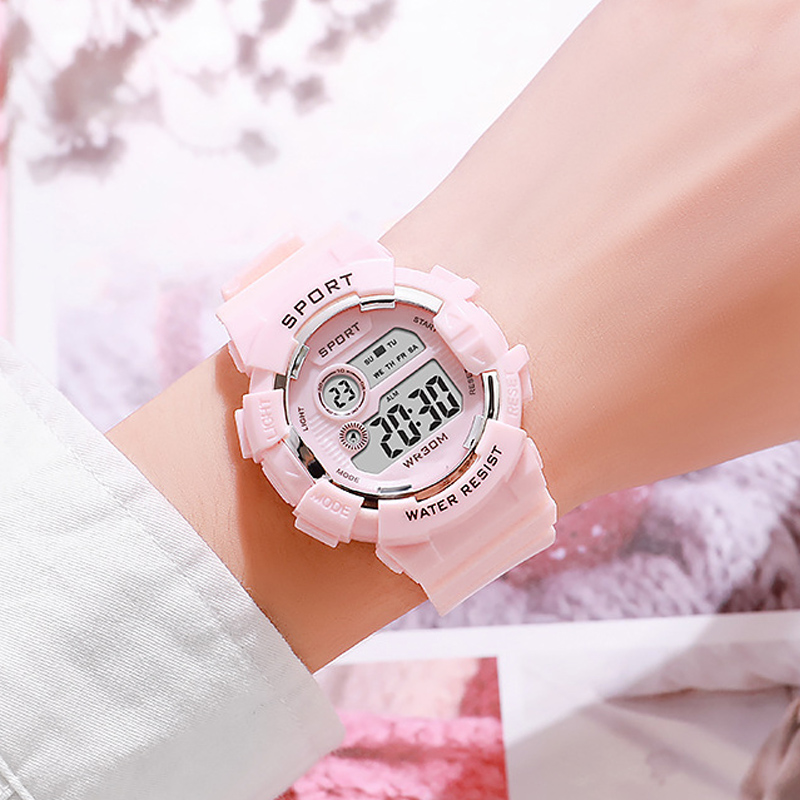 ファッションキッズ腕時計発光防水スポーツデジタル腕時計目覚ま - Smartwatch Watches Digital のレビューと価格