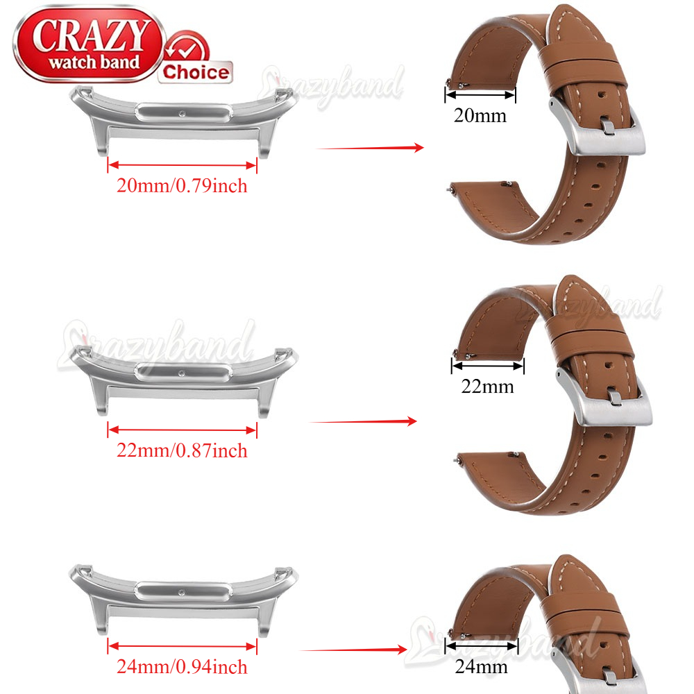 1 ペアのステンレス鋼コネクタ Samsung Galaxy - Leather Watch Strap のレビューと価格