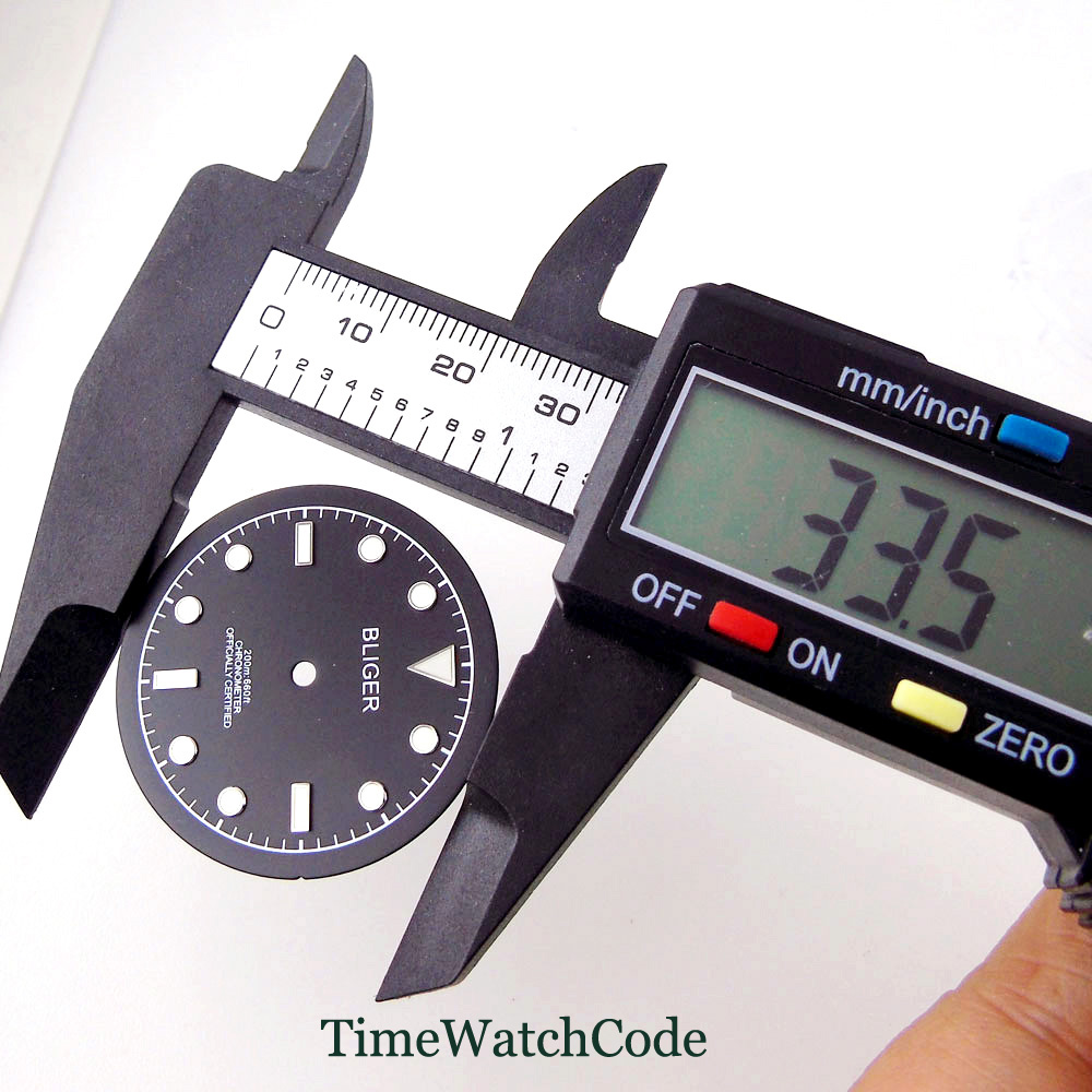 33.5mmウォッチダイアル NH35A ETA2824 2 - Luminous Dial Face のレビューと価格
