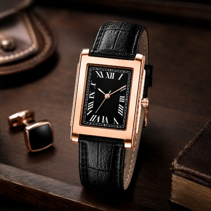 クラシックなビジネスメンズウォッチ、スクエア型ローマ数字文字 - Watches Not Smartwatch のレビューと価格