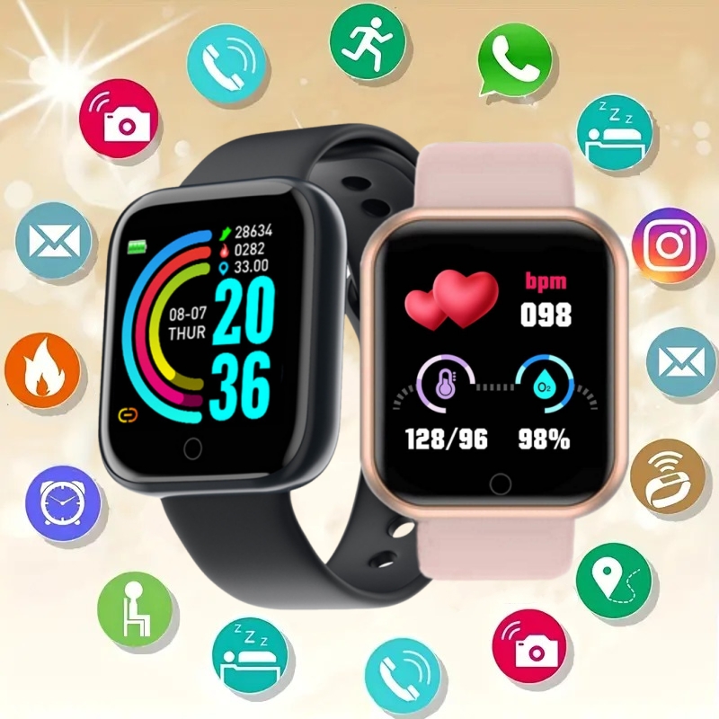 男性と女性のためのスマートウォッチ、音楽制御付きスマートウォ - Smartwatch Watches Digital のレビューと価格