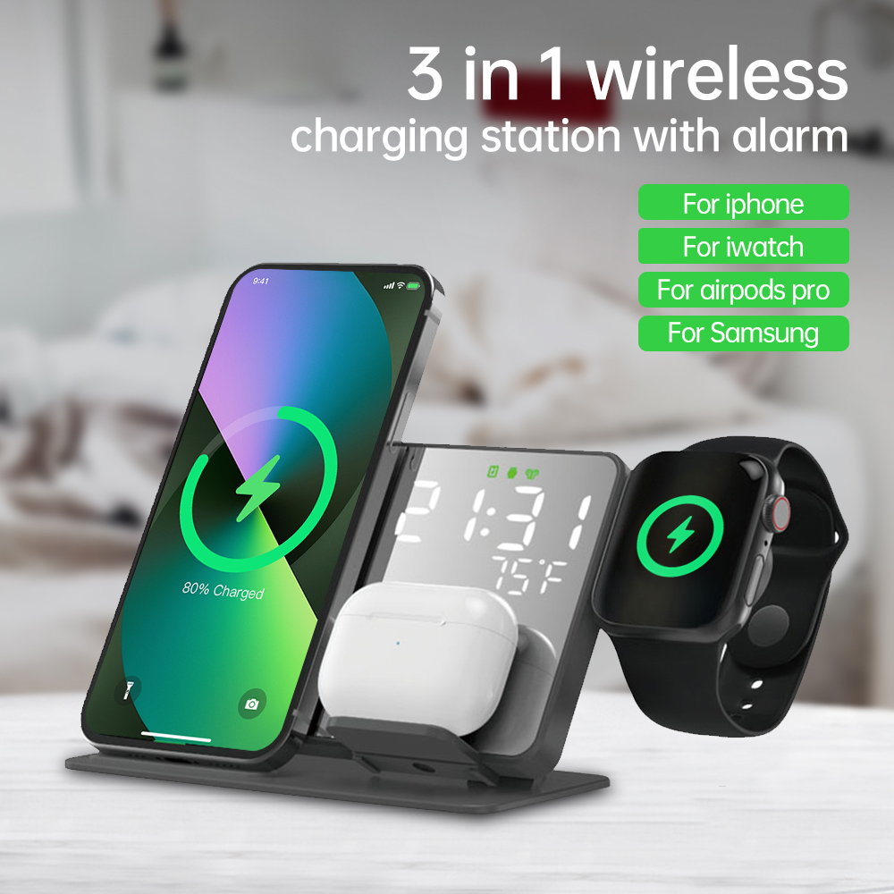 3で1ワイヤレス充電器14 13 12プロ時計S8 7 15 - Smartwatch Watches Digital のレビューと価格