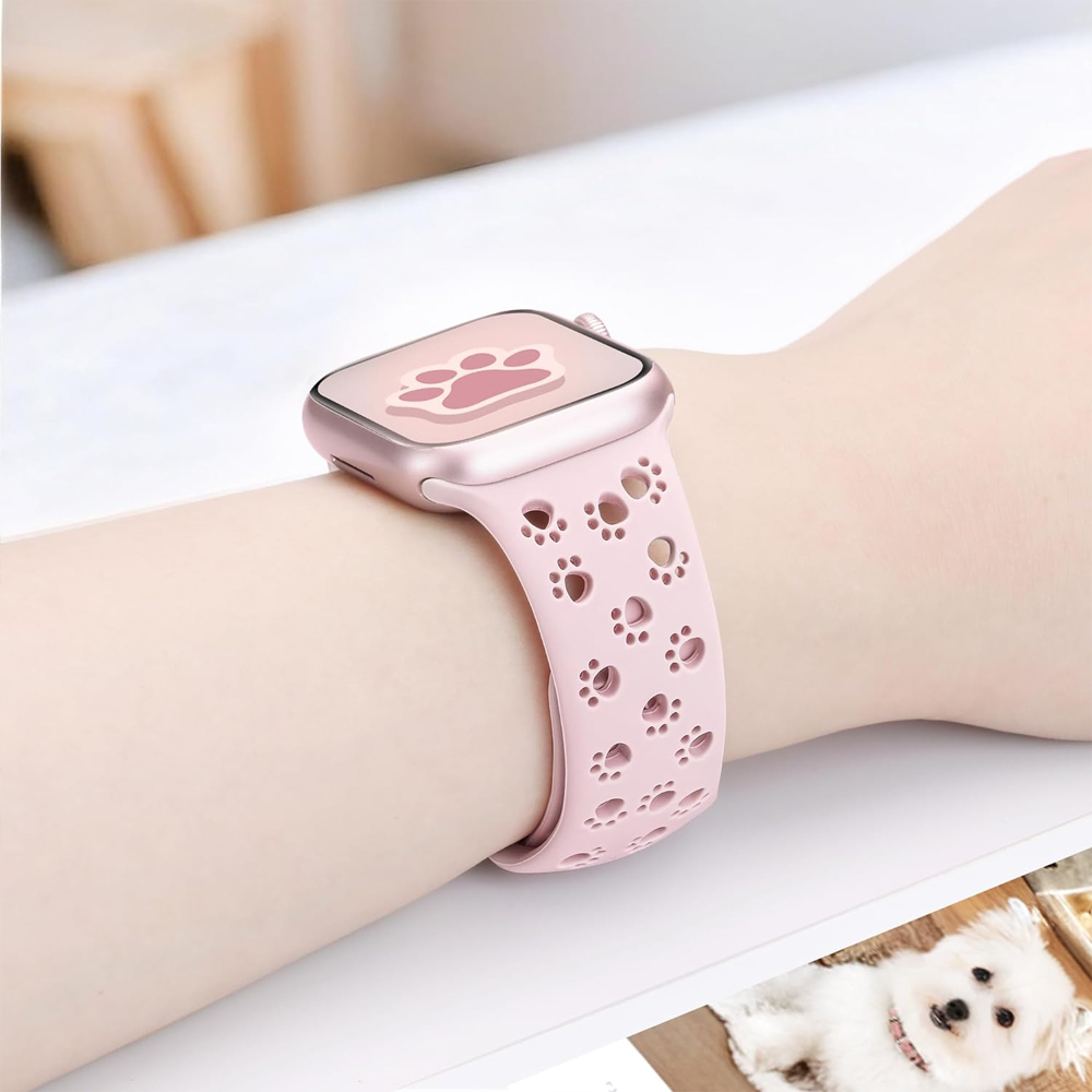 Apple Watch用透かし彫りシリコンストラップ,44m - Smartwatch Apple Watches For Men のレビューと価格