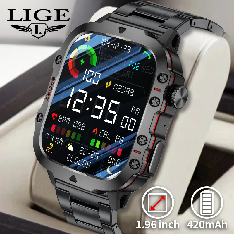 2026 頑丈な軍事フィットネススマートウォッチ男性用 An - Smartwatch Rugged Watches For Men のレビューと価格