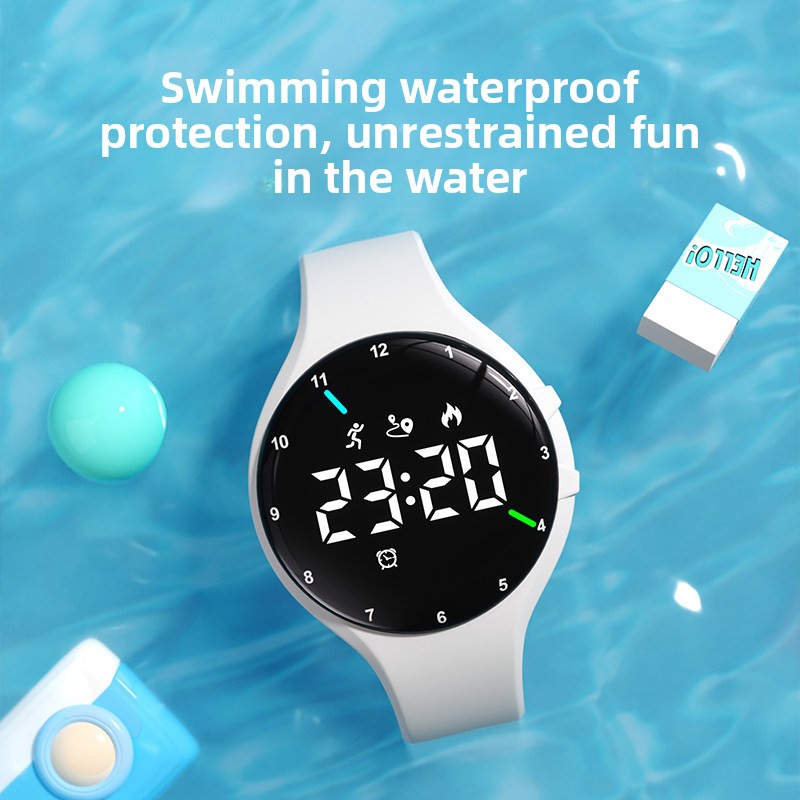 多機能学生スマートウォッチ防水水泳歩数計シンプルな韓国スタイ - Smartwatch Watches Digital のレビューと価格