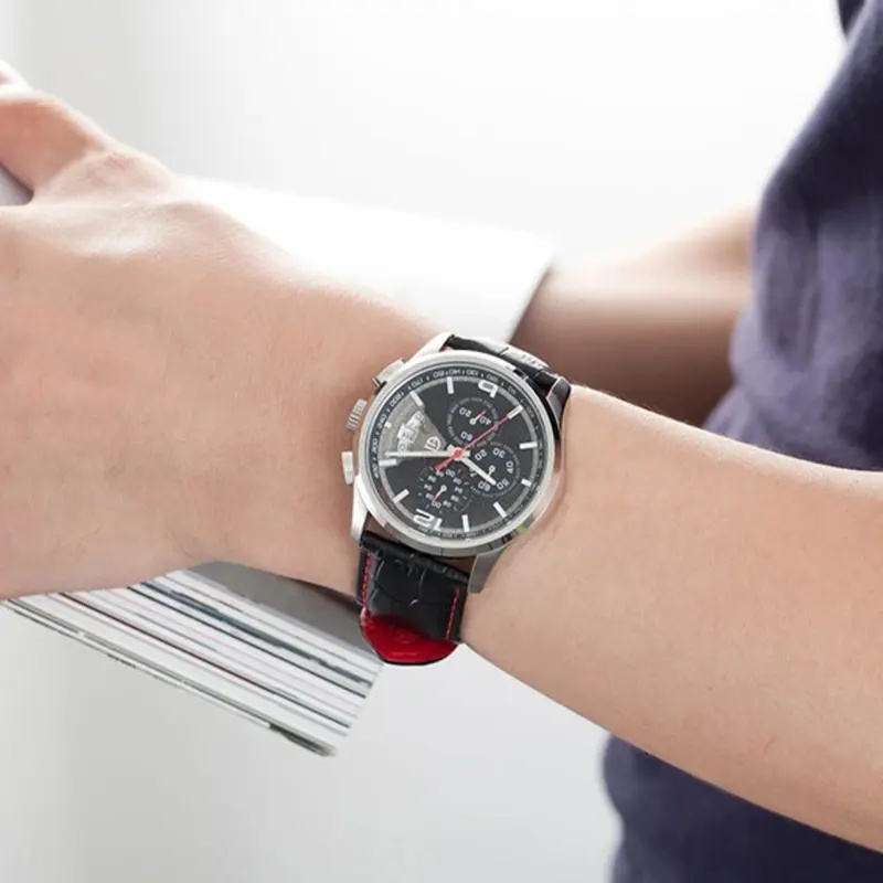 パガーニ・デザイン PD-3306 大文字盤 メンズ クォー - Leather Watch Strap のレビューと価格