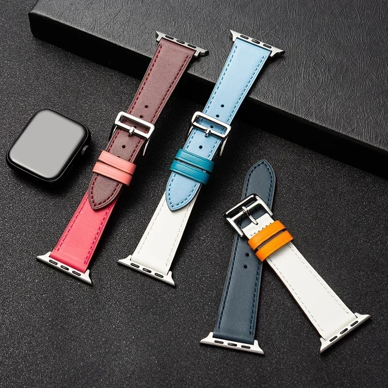 レザー時計バンド Apple Watch ストラップ 46  - Smartwatch Apple Watches For Men のレビューと価格