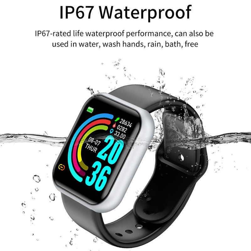 デジタル腕時計血圧心拍数モニター男性女性スマートブレスレット - Smartwatch Watches Digital のレビューと価格