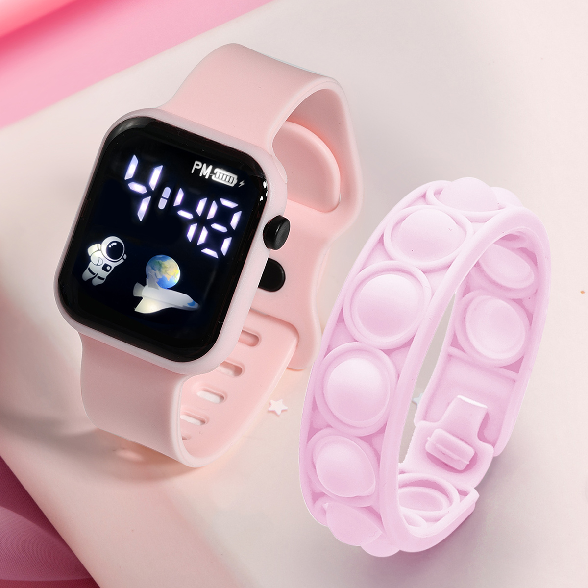 子供用電子スポーツウォッチ,シンプルでファッショナブルなブレ - Smartwatch Watches Digital のレビューと価格